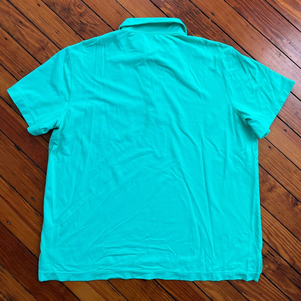 Men’s XXL Lilly Pulitzer Green Short Sleeve Polo Shirt - Picture 3 of 5